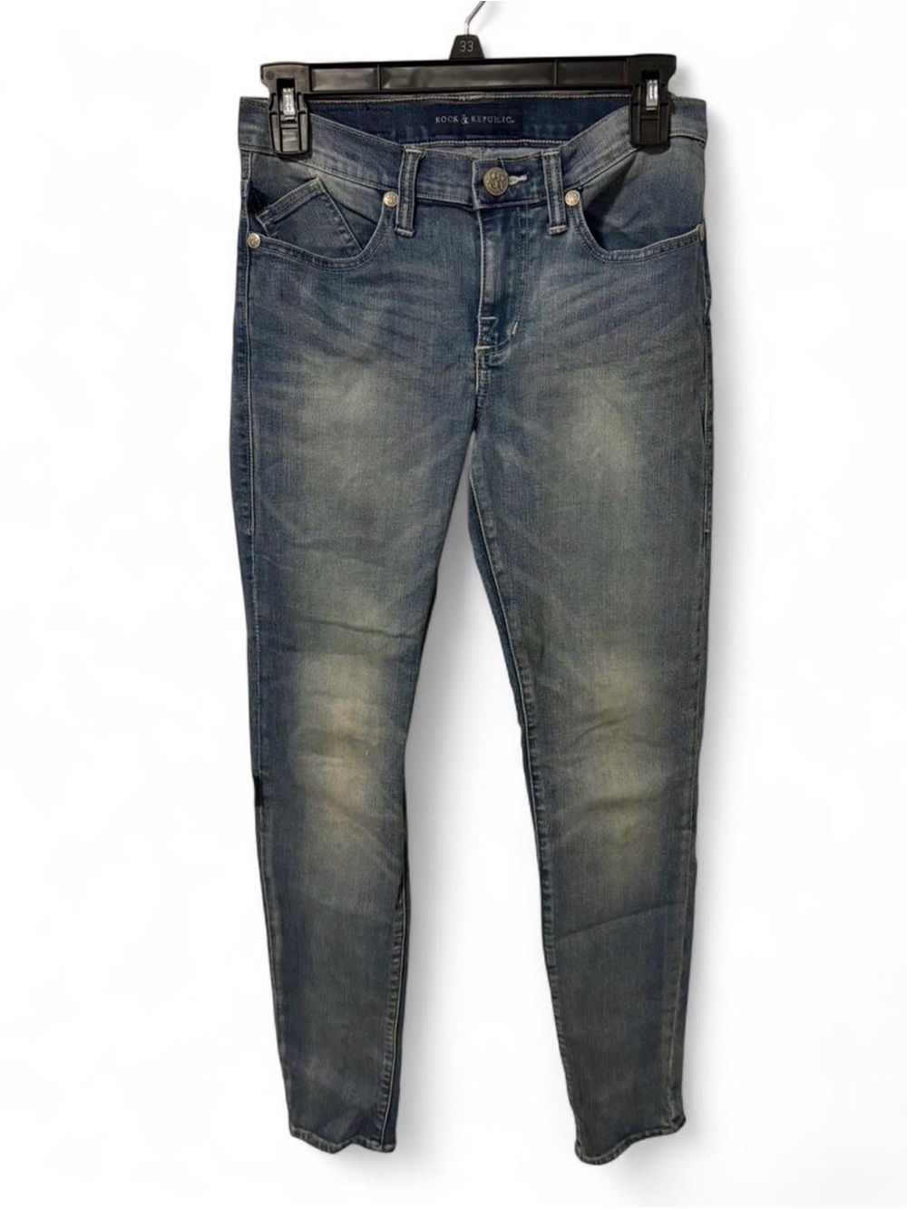 Rock & Republic Women's Skinny Jeans - Faded Blue Wash